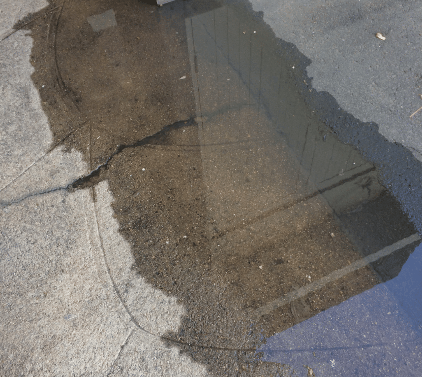 Slab leak detection
