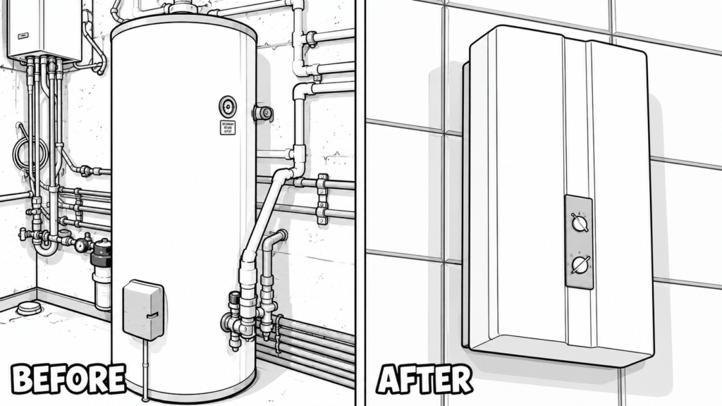 tankless hot water heater in Orange County
